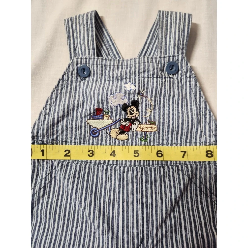 2011 Disney Jean Denim Overalls Embroidered Baby Mickey & Friends Clubhouse 3-6m